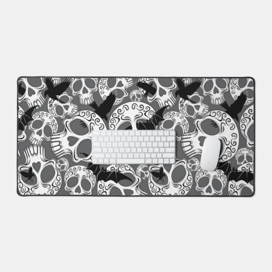 Skull Halloween Dekorative Calaveras Schreibtischunterlage (Tastatur & Maus)