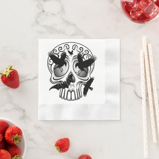 Skull Halloween Dekorative Calaveras Serviette (Beispiel)