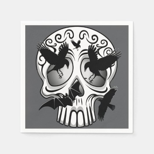 Skull Halloween Dekorative Calaveras Serviette (Vorderseite)