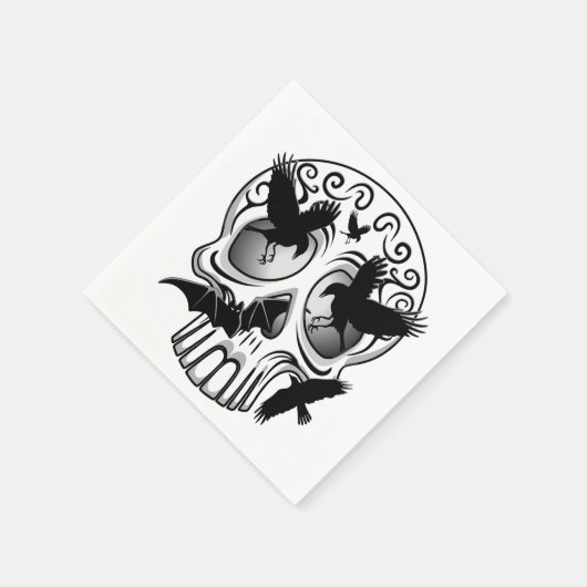 Skull Halloween Dekorative Calaveras Serviette (Ecke)