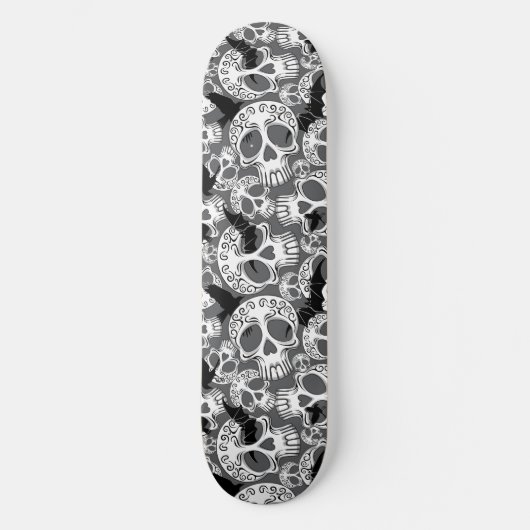 Skull Halloween Dekorative Calaveras Skateboard (Vorderseite)