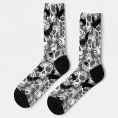 Skull Halloween Dekorative Calaveras Socken (Linkes Detail)