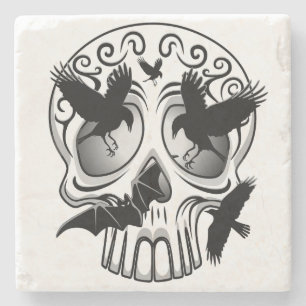 Skull Halloween Dekorative Calaveras Steinuntersetzer