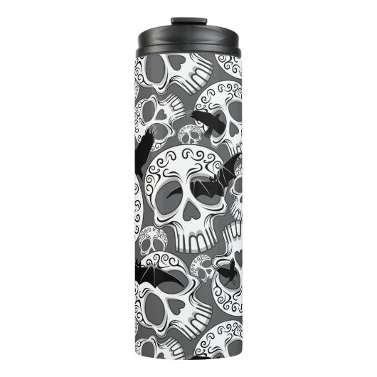 Skull Halloween Dekorative Calaveras Thermosbecher (Vorderseite)