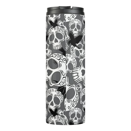 Skull Halloween Dekorative Calaveras Thermosbecher (Rückseite)