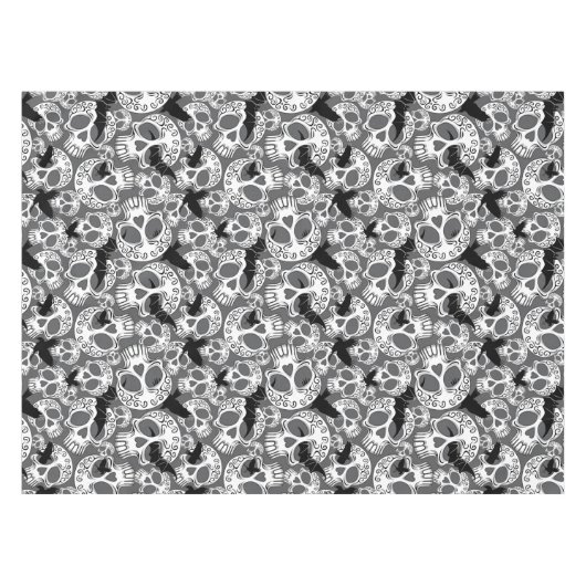 Skull Halloween Dekorative Calaveras Tischdecke (Vorderseite (Horizontal))