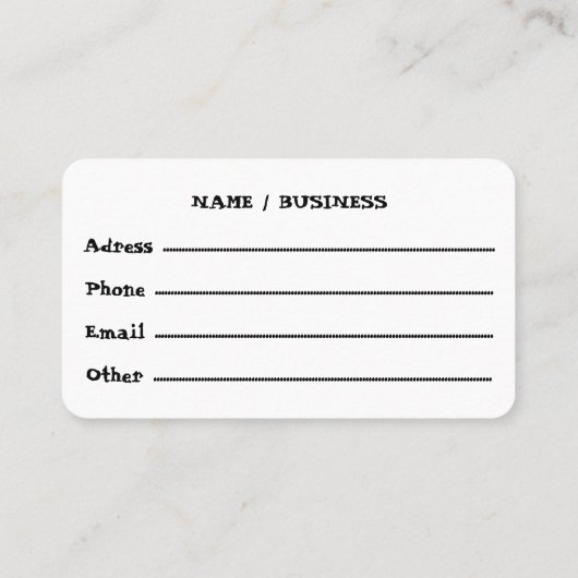 Skull Halloween Dekorative Calaveras Visitenkarte (Rückseite)