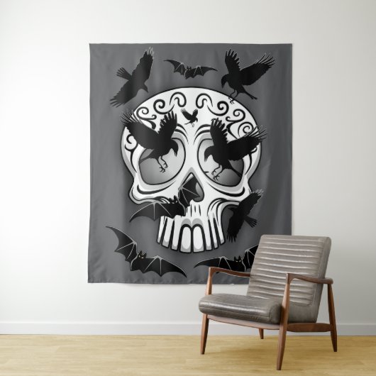 Skull Halloween Dekorative Calaveras Wandteppich (Beispiel)