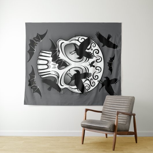 Skull Halloween Dekorative Calaveras Wandteppich (Beispiel (Horizontal))