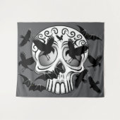 Skull Halloween Dekorative Calaveras Wandteppich (Vorderseite (Horizontal))