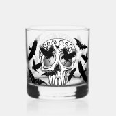 Skull Halloween Dekorative Calaveras Whiskyglas (Rückseite)