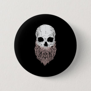Skull Halloween für bärtige Skulls Lover Button