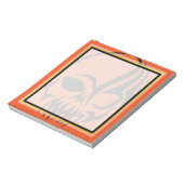 Skull Halloween Goldboarder Notizblock (Rotiert)