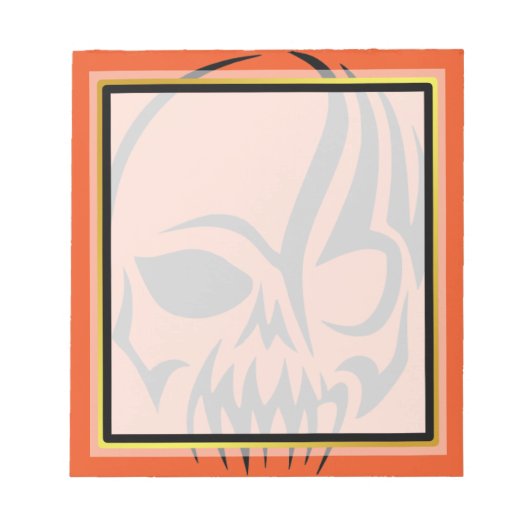 Skull Halloween Goldboarder Notizblock (Vorderseite)