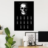 Skull Halloween Gothic Hochzeitsstift Poster (Heimbüro)