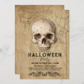 Skull Halloween Gothic-Party Einladung (Vorne/Hinten)