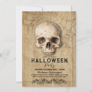 Skull Halloween Gothic-Party Einladung