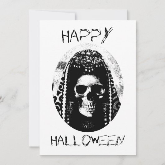 Skull Halloween Invite Einladung (Vorderseite)