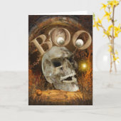 Skull Halloween Karte (Gelbe Blume)