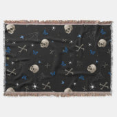 Skull Halloween Nahtloses Muster Decke (Vorderseite)