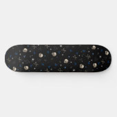 Skull Halloween Nahtloses Muster Skateboard (Horizontal)