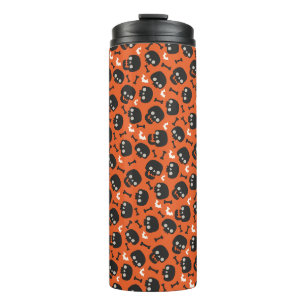 Skull Halloween Nahtloses Muster Thermosbecher
