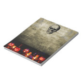 Skull Halloween Notepad Notizblock (Rotiert)