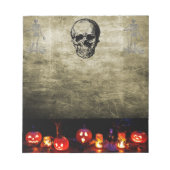 Skull Halloween Notepad Notizblock (Vorderseite)