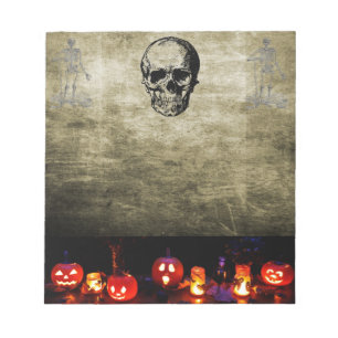 Skull Halloween Notepad Notizblock