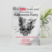 Skull-Halloween-Party Einladung (Stehend Vorderseite)