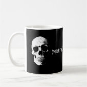Skull-Halloween-Party für benutzerdefinierte Textv Kaffeetasse (Links)