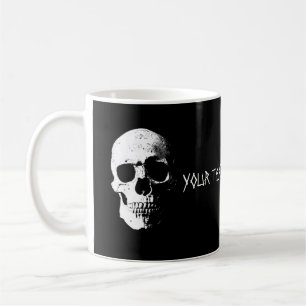Skull-Halloween-Party für benutzerdefinierte Textv Kaffeetasse