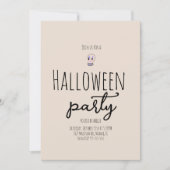 Skull Halloween-Party Vintag Doodle Einladung (Vorderseite)