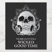 Skull Halloween Weinetikett (Einzelnes Label)