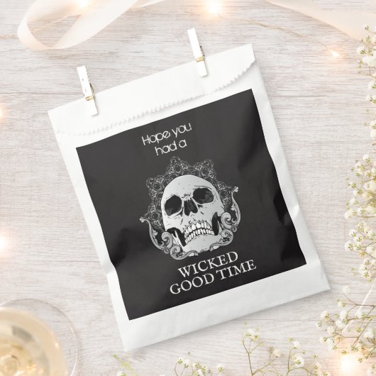 Skull Halloween Wicked Good Time Leckerei Geschenktütchen (Ausgeschnitten)