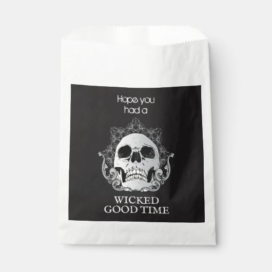 Skull Halloween Wicked Good Time Leckerei Geschenktütchen (Vorderseite)