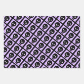 Skull Halloween Wrapping Paper Set Geschenkpapier Set (Vorderseite 3)