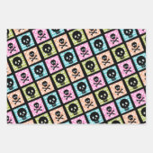 Skull Halloween Wrapping Paper Set Geschenkpapier Set (Vorderseite 2)