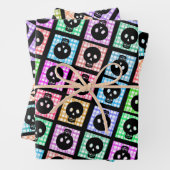 Skull Halloween Wrapping Paper Set Geschenkpapier Set (Beispiel)