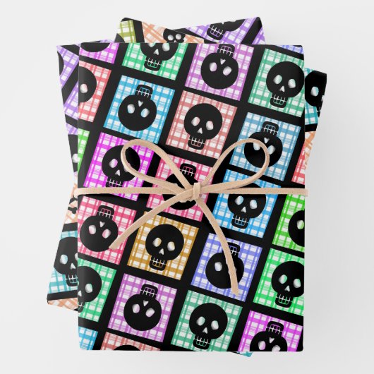 Skull Halloween Wrapping Paper Set Geschenkpapier Set (Beispiel)