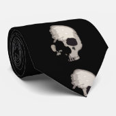 Skull Hand Drawn Artwork Neck Tie Krawatte (Gerollt)