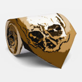 Skull Hand Zeichnend Kunst Custom Krawatte (Gerollt)