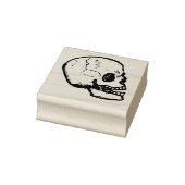 Skull Happy Halloween Horror Spooky Black Gummistempel (Stempel)