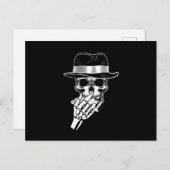 Skull Harmonica Blues Music Instrument Sound Gift Postkarte (Vorne/Hinten)