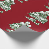 skull hässlichen Weihnachtsbaum Skelett gotisch Geschenkpapier (Ecke)