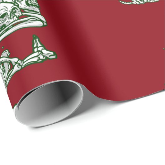 skull hässlichen Weihnachtsbaum Skelett gotisch Geschenkpapier (Rolleneckpunkt)