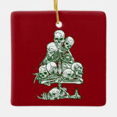 skull hässlichen Weihnachtsbaum Skelett gotisch Keramikornament (Vorderseite)