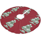 skull hässlichen Weihnachtsbaum Skelett gotisch Polyester Weihnachtsbaumdecke (Schrägansicht)