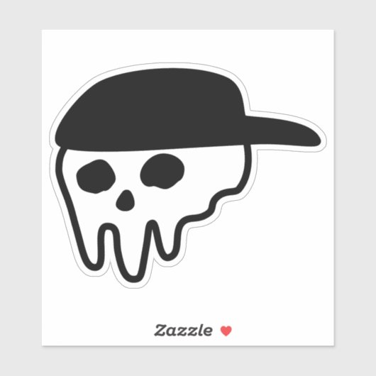 Skull Hat Aufkleber (Blatt)