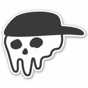 Skull Hat Aufkleber
